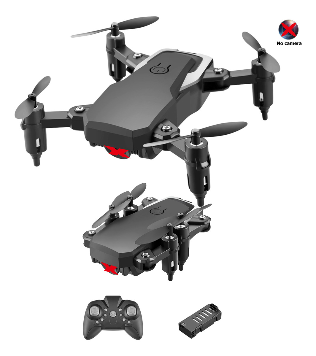 4 Canais Rc Drone Controle Remoto Quadcopter Dobrável (preto - Imagem 9
