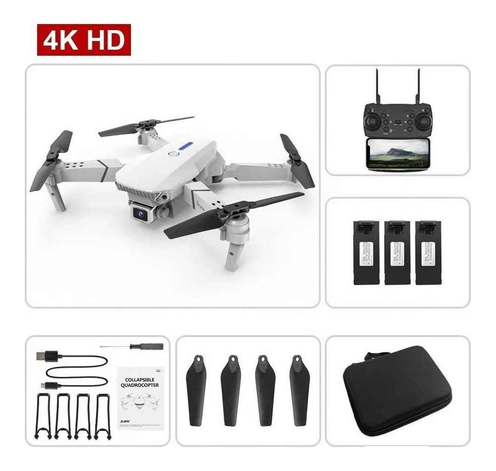 Mini Drones Baratos Com Bateria 4k E525/e88 Pro +3