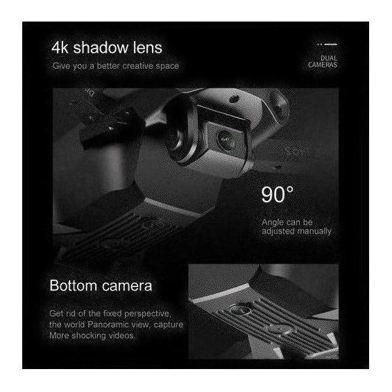 Câmera Dupla Mini Drone E99 Pro Professional 4k Com 2 Bateri - Imagem 9
