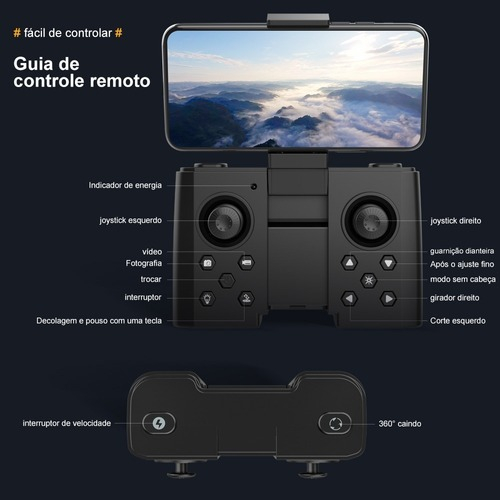 Mini Drone Xt8 Câmera Infantil De Fotografia Aérea - Imagem 4