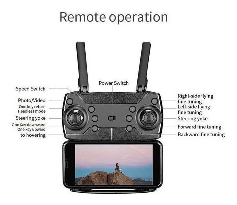 Câmera Drone E88 Portátil De Alta Definição 4k Com 2 Bateria - Imagem 9