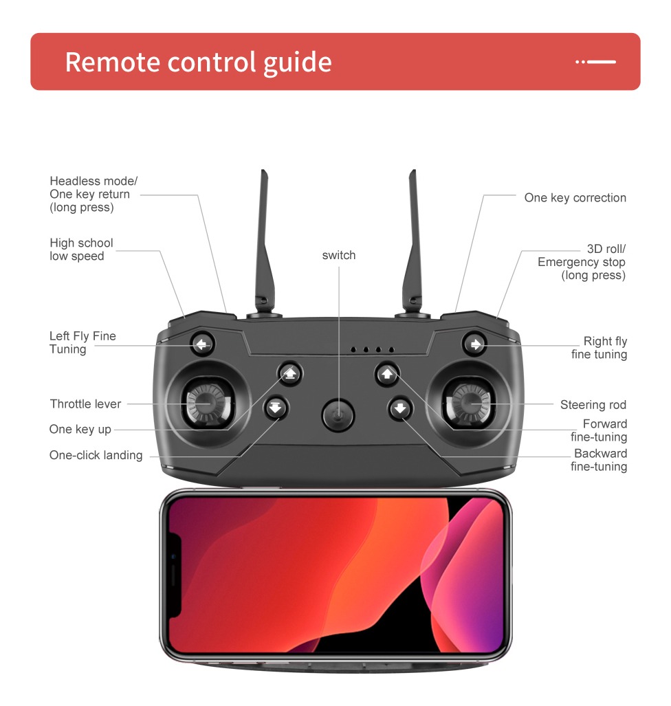Mini Espião Drones 1080p Câmera Hd Barato Câmera Drones - Imagem 7