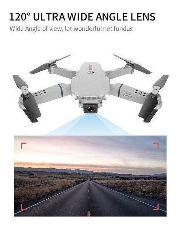 Câmera Drone E88 Portátil De Alta Definição 4k Com 2 Bateria - Imagem 5