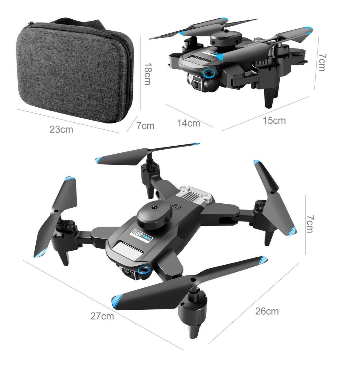 Mini Drone Barato Rc Com Radar Laser Hd Câmera Quadcopter - Imagem 8