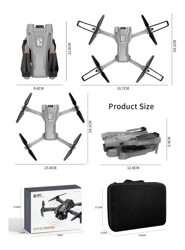 Drone Mini De Câmera Hd Duplas E Obstáculo Evitar Quadcopter - Imagem 15