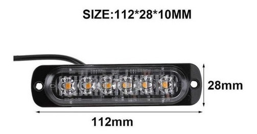 2pcs Lateral Led Light Bar Strobe Scout Patrol 18 Função - Imagem 4