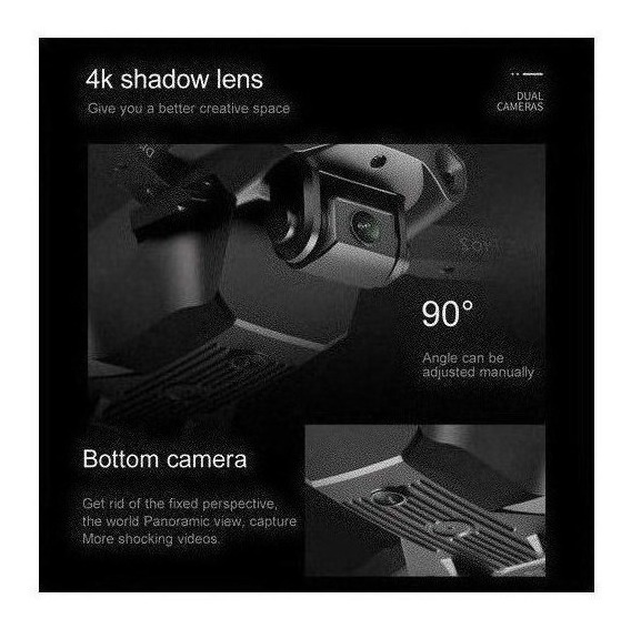 Câmera Dupla Mini Drone E99 Pro Professional 4k Com 3 Bateri - Imagem 9