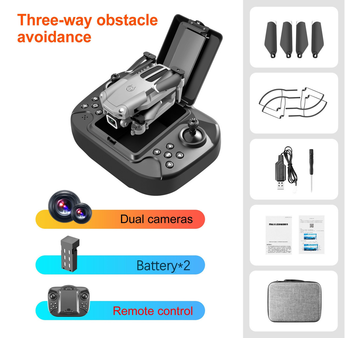 Mini Drone Dobrável De Quatro Eixos S95 - Imagem 11