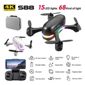 Profissional S88 Mini Drone Com 4k Hd Câmera Dupla Fpv Wifi