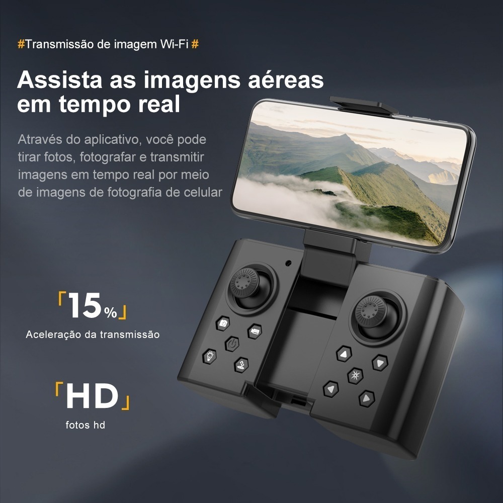 Mini Drones Infantil Quadcopter Dobrável Uav Barato Camera - Imagem 8