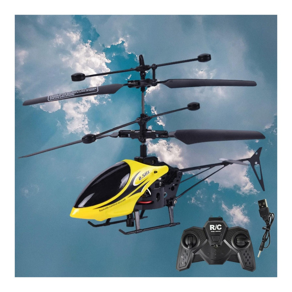 Brinquedo Ao Ar Livre Modelo De Drone Rc Presentes Amarelo - Imagem 5