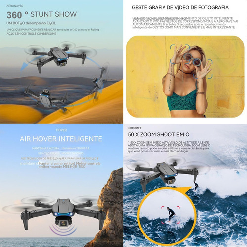 Drone E99 Pro Com 2 Câmera Aérea Hd Profissional E 2 Bateria - Imagem 17