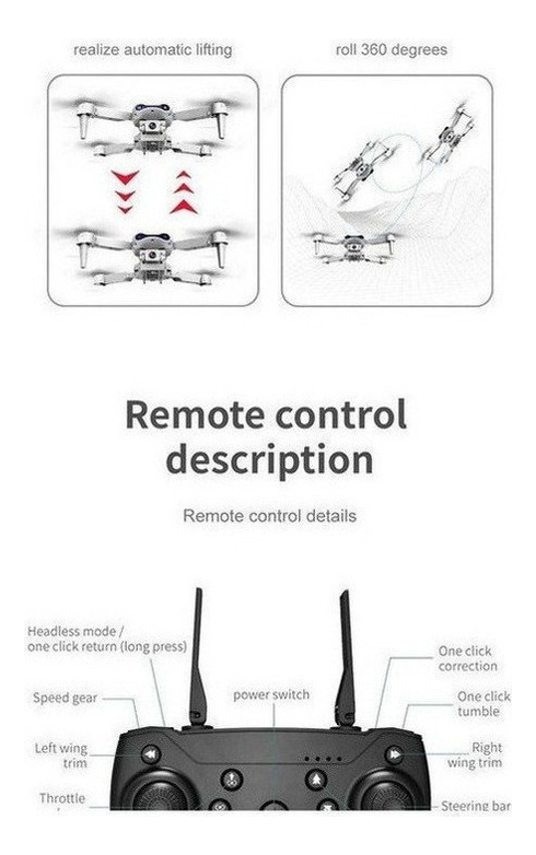 Câmera 4k Mini Drone E99 Pro Professional Com 2 Baterias - Imagem 8