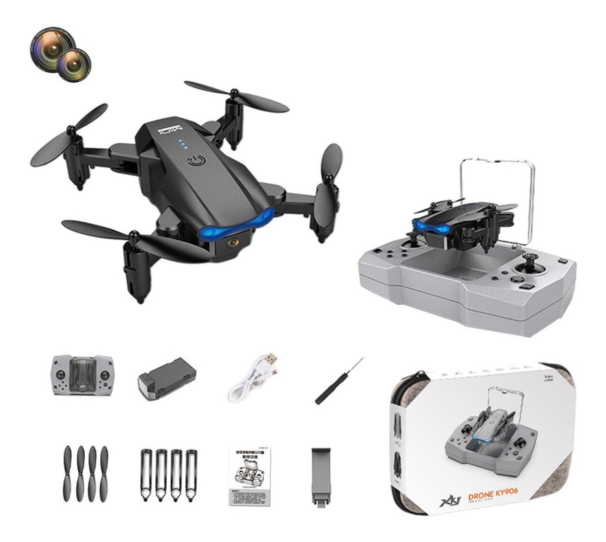 Ky906 Mini Drone 4k Altitude Hold Rc Helicóptero