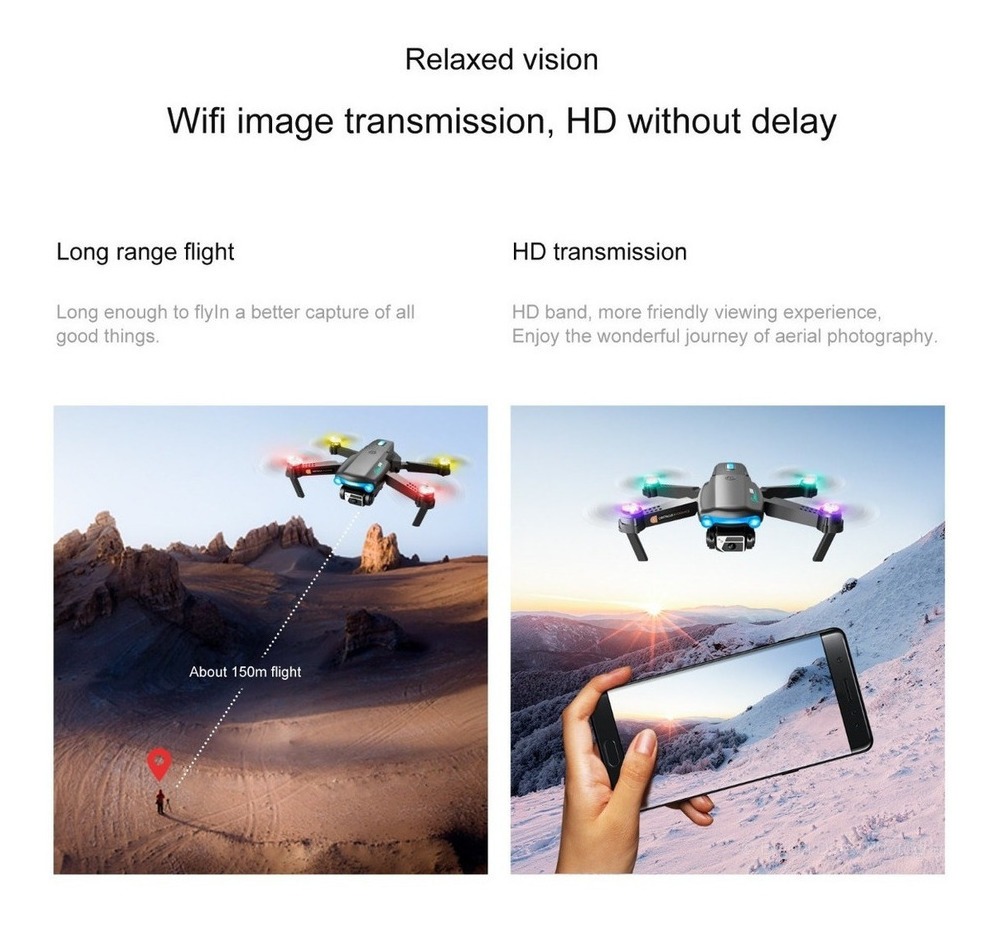 Drone Profissional Câmera 4k Evitação + 3 Baterias - Imagem 13