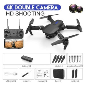 Lazhu Drone E88 Pro Com Quadcopter De Câmera Dupla 4k +1
