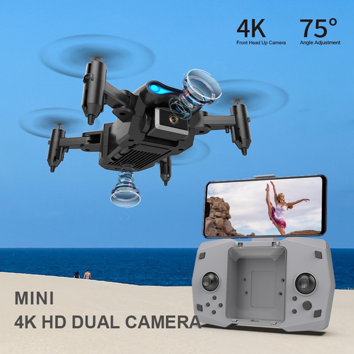 Ky906 Mini Drone 4k Altitude Hold Rc Helicóptero - Imagem 16