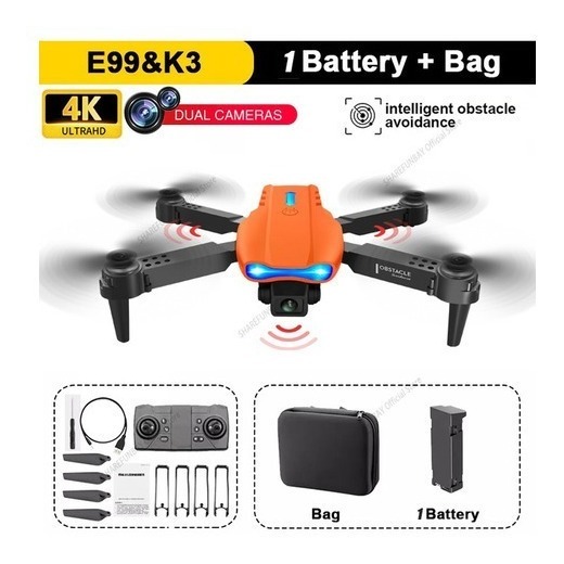E99 Pro Drone 4k Câmera Dupla Edição Para Evitar Obstáculos - Imagem 9