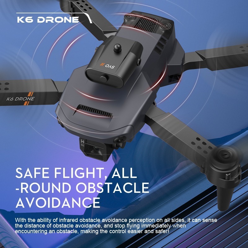 Mini Dobra Drone K6 Profissional Doble Camara 4k+3 Baterias - Imagem 14