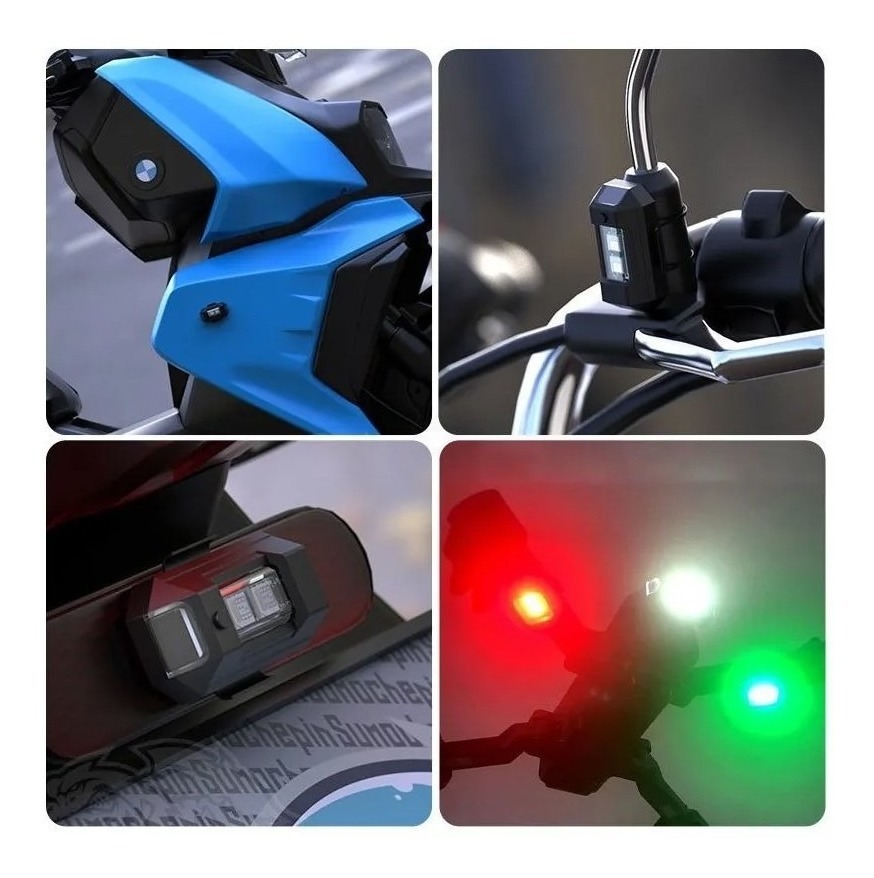 2 Peças De Luzes Publicitárias Led Para Motocicletas/drones - Imagem 8