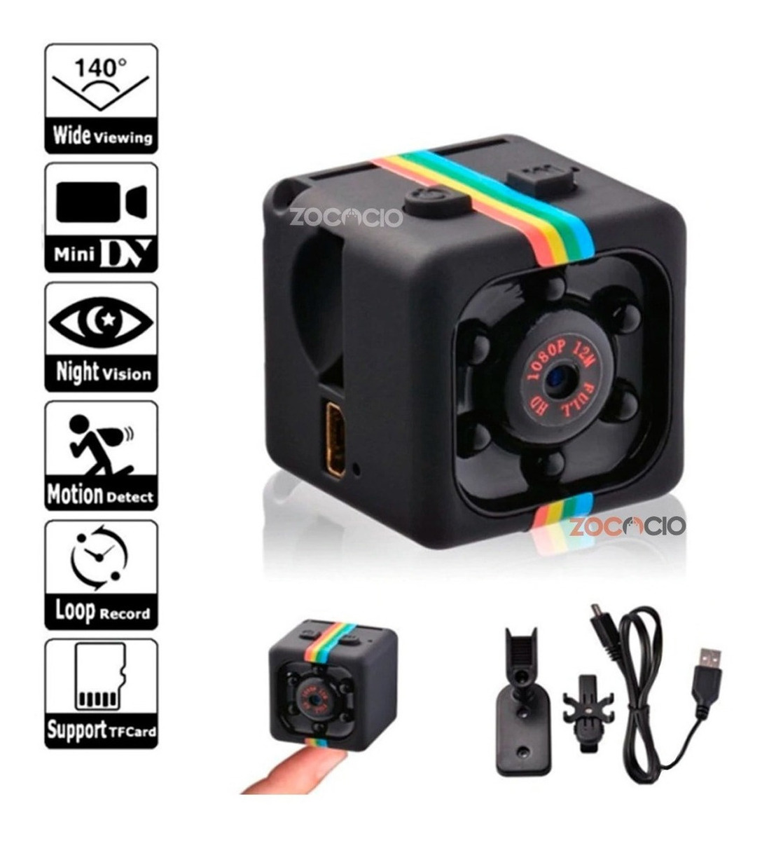 Mini Câmera Espiã Sq11 Visão Noturna Full Hd