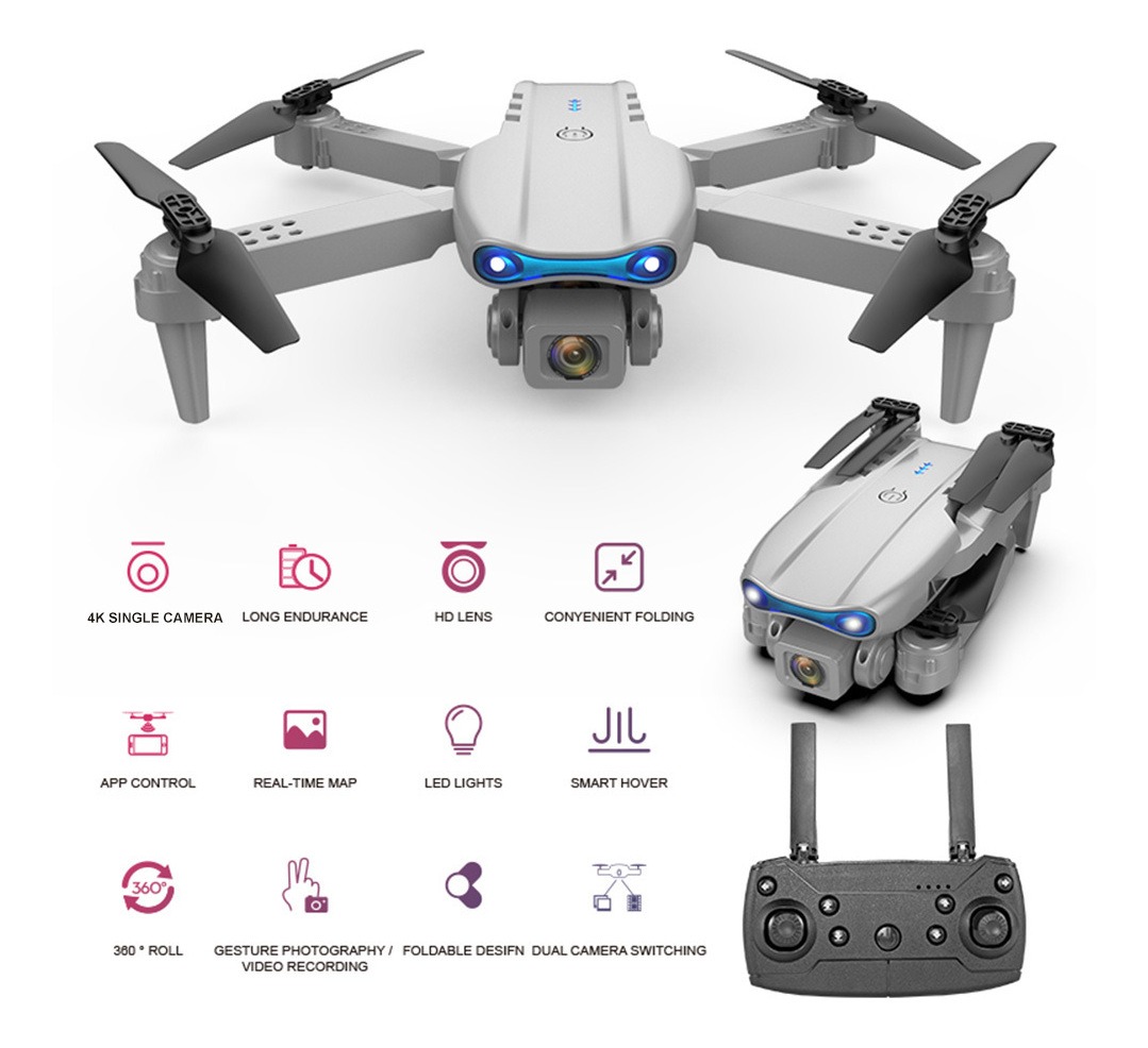 Câmera Única Wlr/c 4k Fpv 2,4 Ghz 4ch Rc Quadcopter Com 2 - Imagem 6