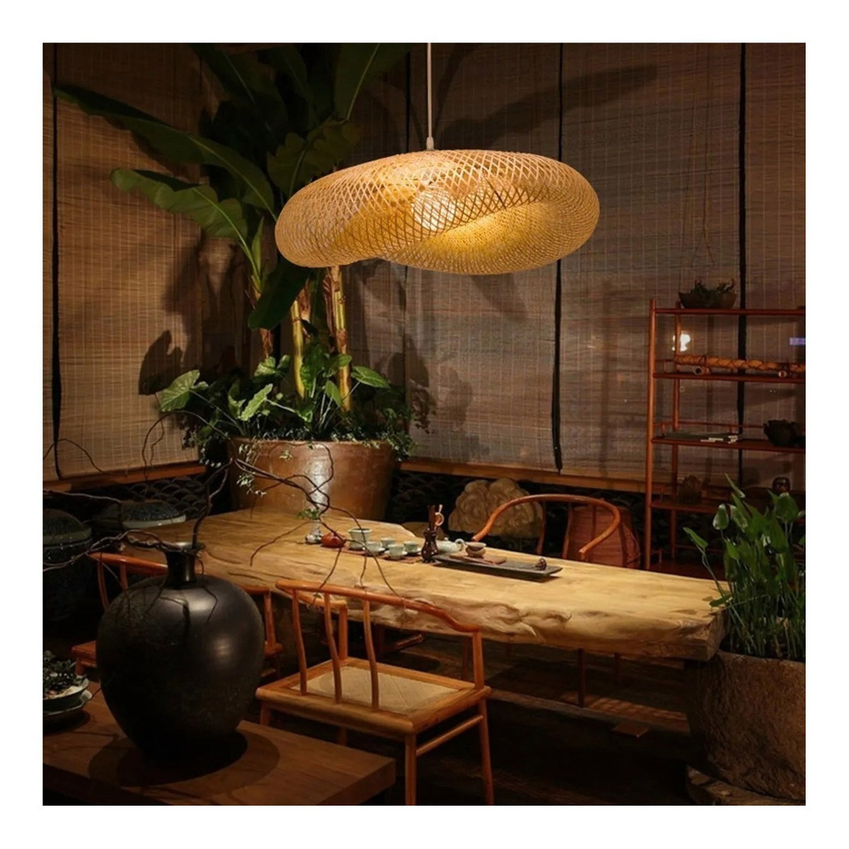 Lustre Pendente Madeira Lustre Grande - Imagem 6