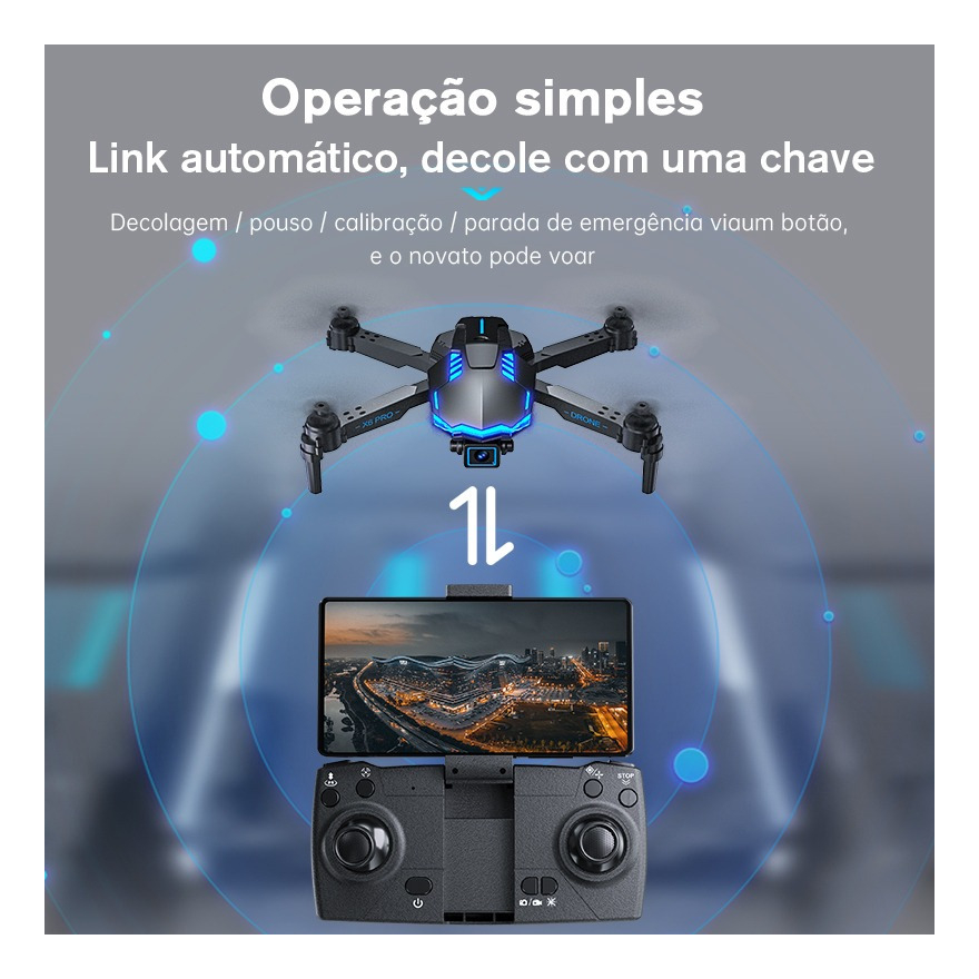 Mini Drones Profissionais Com Câmera 4k +3 Baterias - Imagem 7