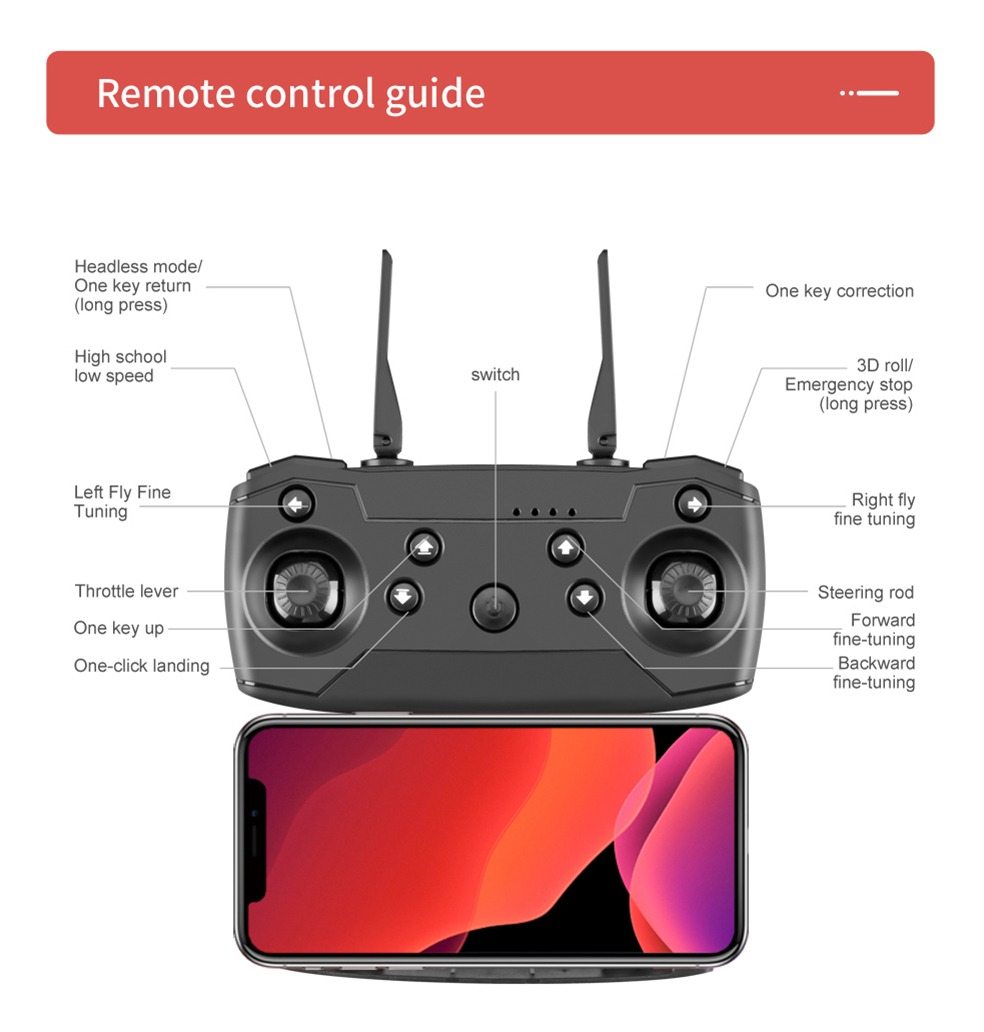 Quadcopter Fpv Rc Rc De Câmera Dupla Lsrc E99 Pro2 4k Com 2 - Imagem 4