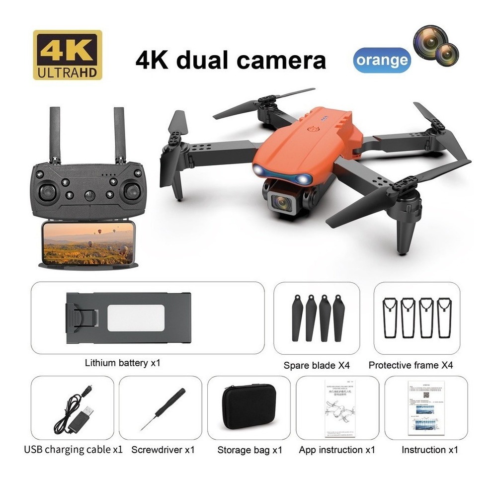 Drone Com Câmera Dupla 4k De Profissional De Alta Definição