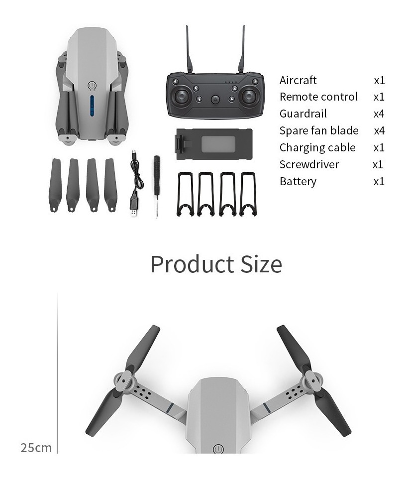 Minidrone E525/e88 Com Câmera Dupla - Imagem 7