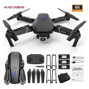 Mini Drones Com Câmera 4k Barata E88 Pro +3 Bateria