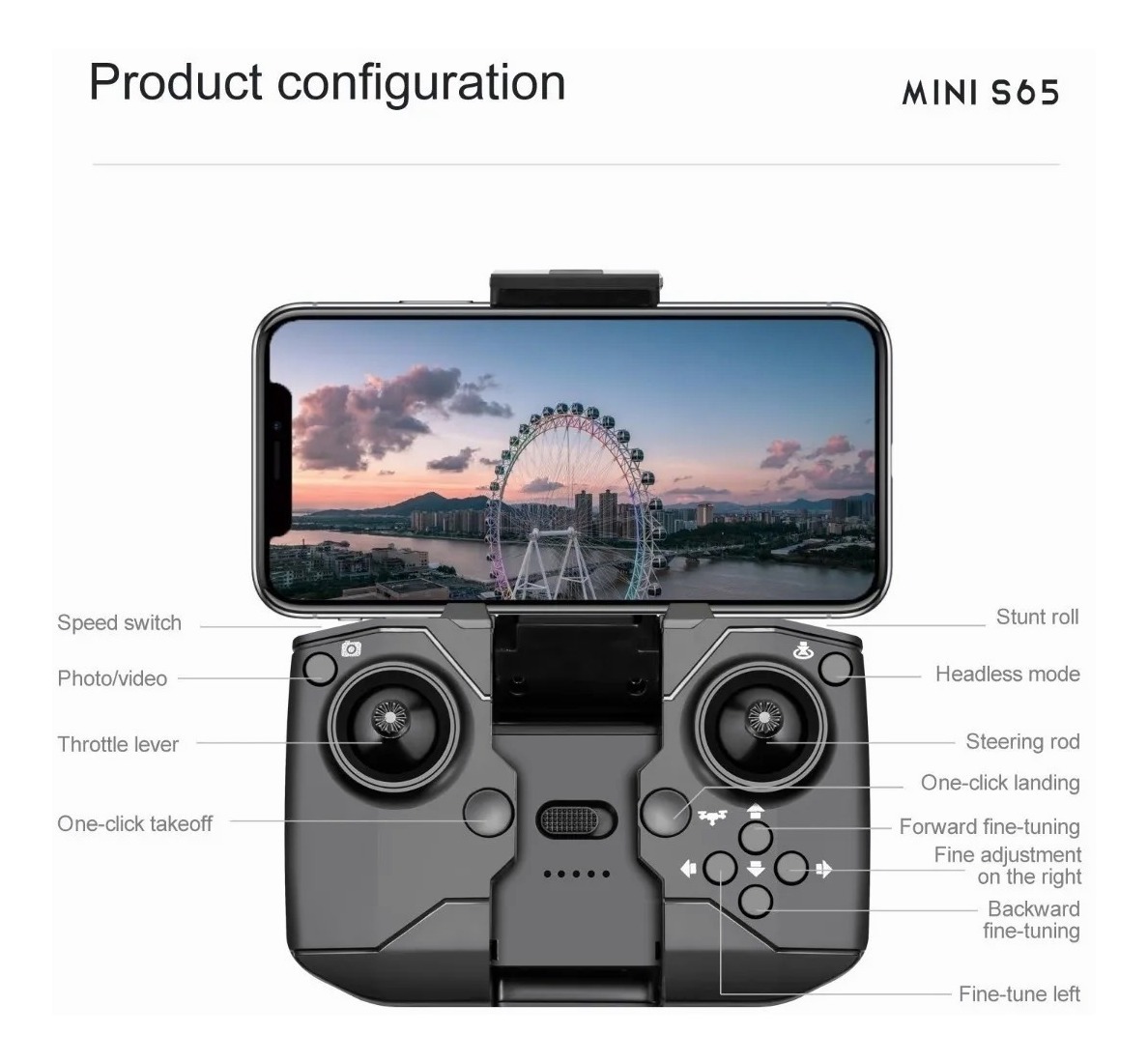 Mini Drone S65 Professional 4k Câmera 2 Baterias - Imagem 10