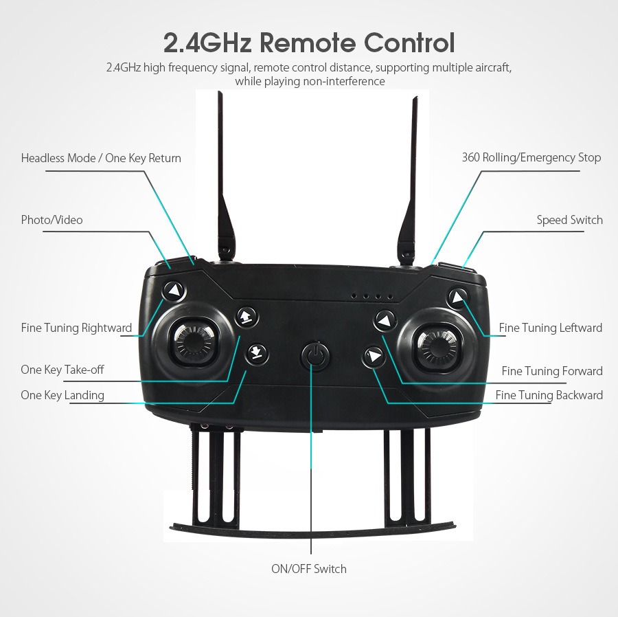 Drone E58 Com 2 Câmeras Hd 2.4ghz 3 Baterias - Imagem 9
