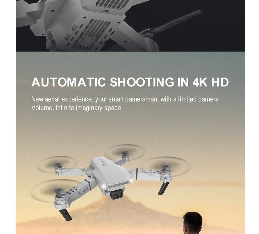 Mini Drones Con 4k Camara Baratos E525/e88 Pro +3 Bateria - Imagem 6