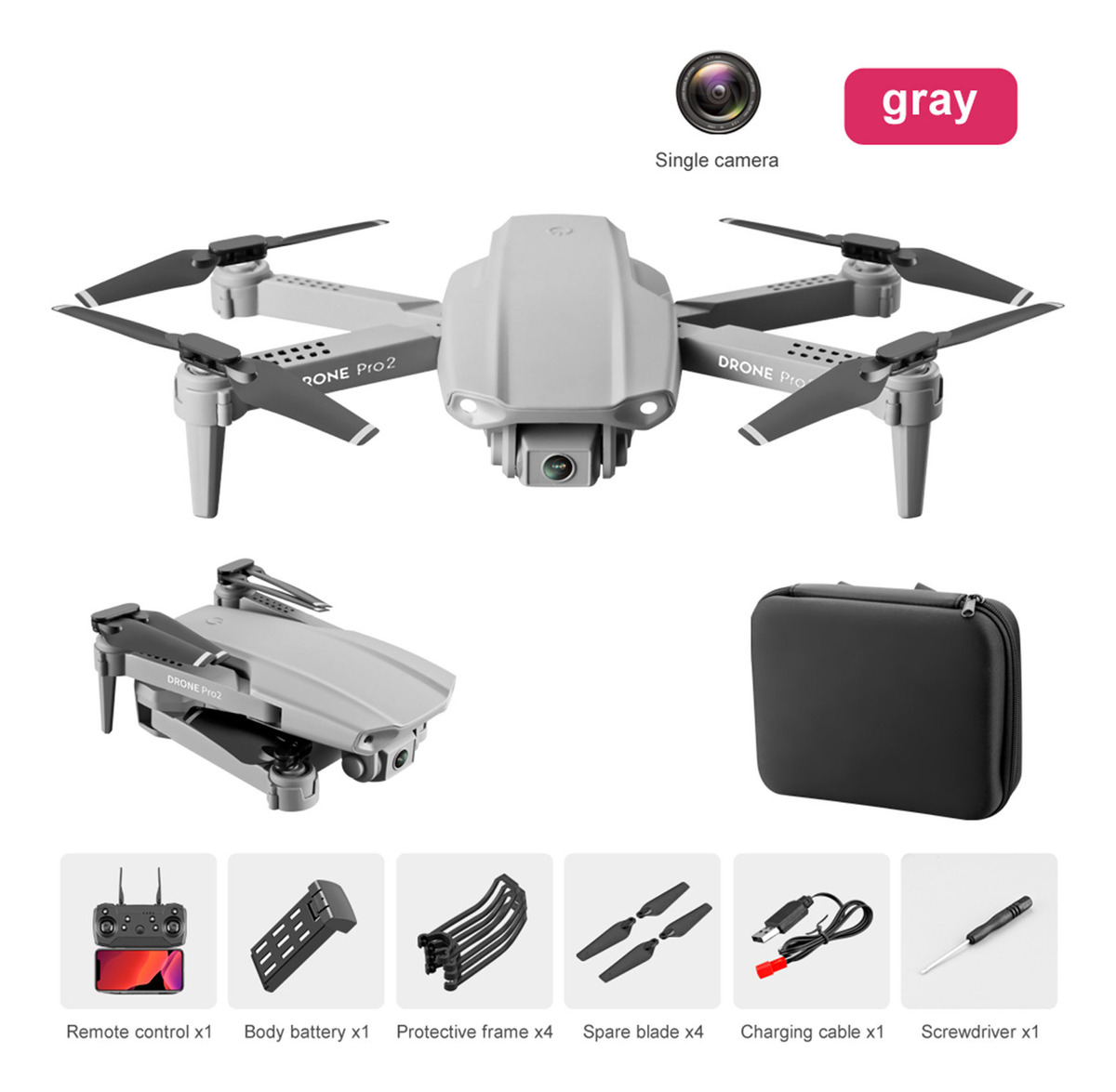 Câmera Montada Em P Wifi Fpv, Helicóptero Dobrável, Quadricó - Imagem 2