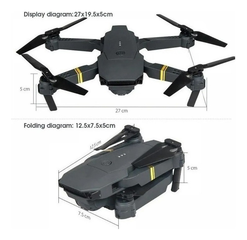 O Drone E58 Inclui Uma Câmera E Três Baterias - Imagem 2