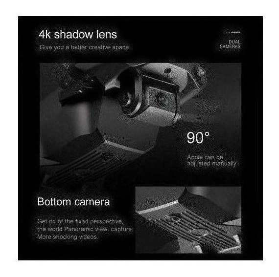 Câmera Dupla Mini Drone E99 Pro Professional 4k Com 3 Bateri - Imagem 8