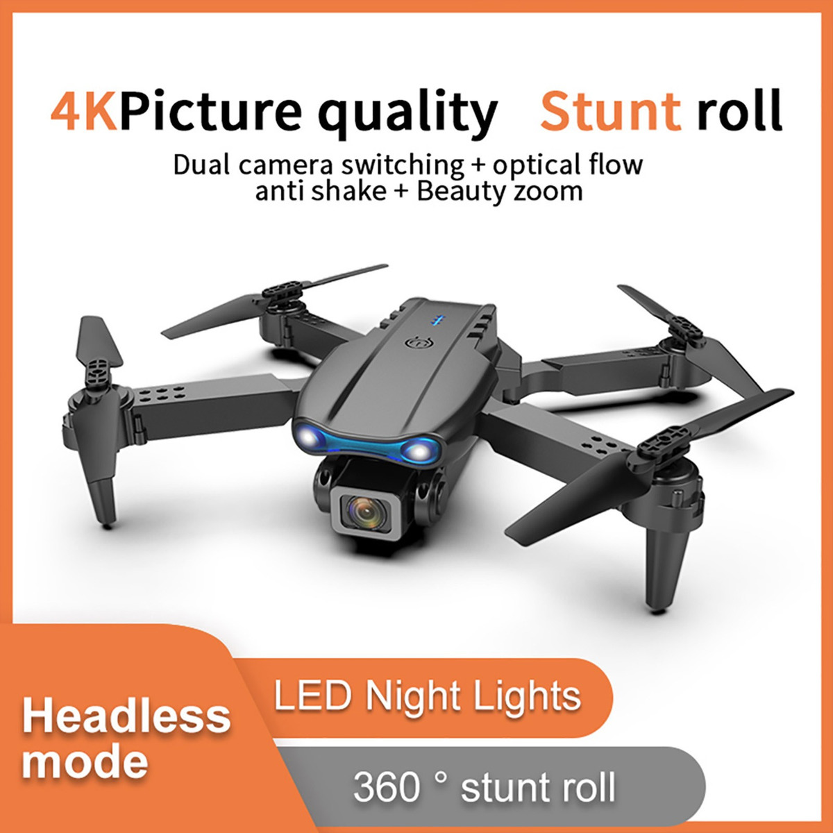 Câmera Wlr/c 4k Dual Hd Fpv 2,4 Ghz 4ch Rc Quadcopter Com 3 - Imagem 4