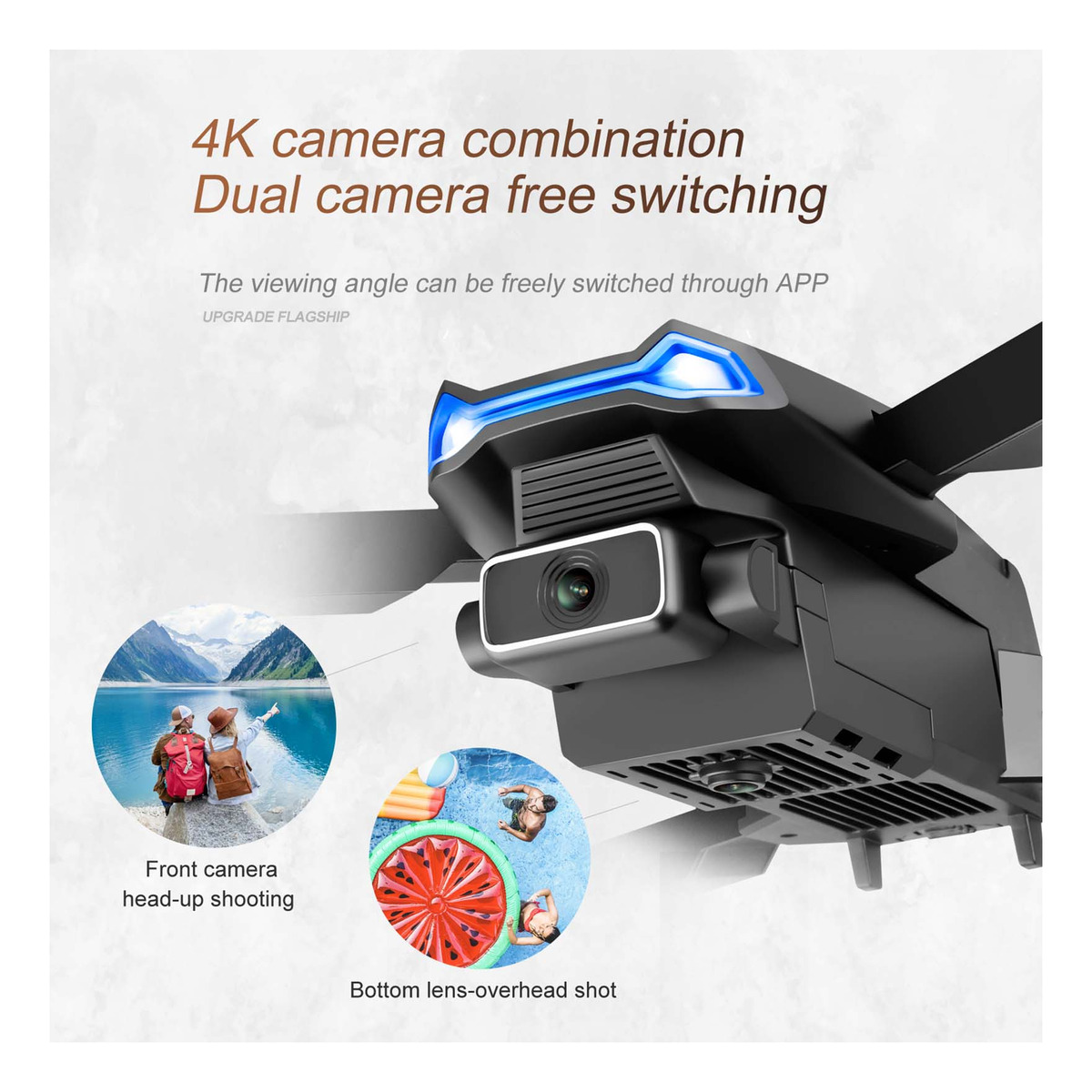 S89 Rc Drone Com Câmera 4k Wifi Fpv Dual Camera Drone Mini - Imagem 3