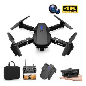 E88 Rc Drone 4k Quadcóptero Dobrável Com Câmera Dupla