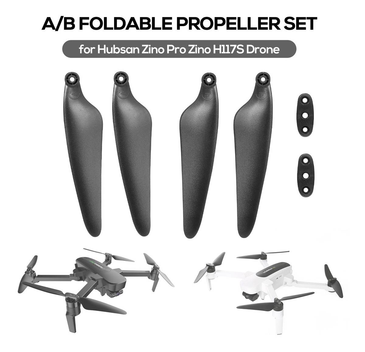 Hubsan Zino Pro Conjunto De Hélice A/b Lâmina Dobrável Hélic - Imagem 2