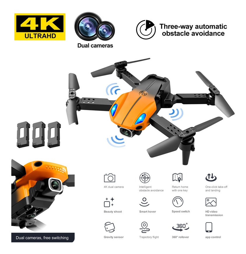 Ky907 50° Zoom Stunt Obstacle Avoidance Aeronave 3 Bateria