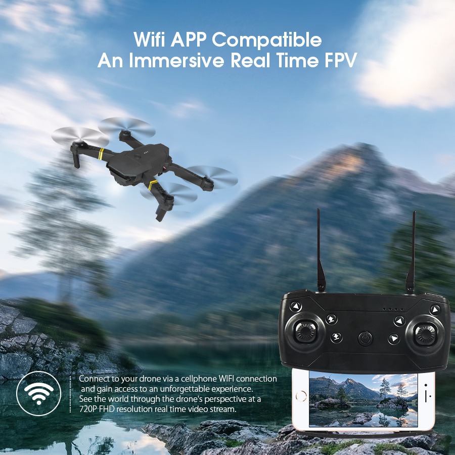Drone E58 Com 2 Câmeras Hd 2.4ghz 3 Baterias - Imagem 3