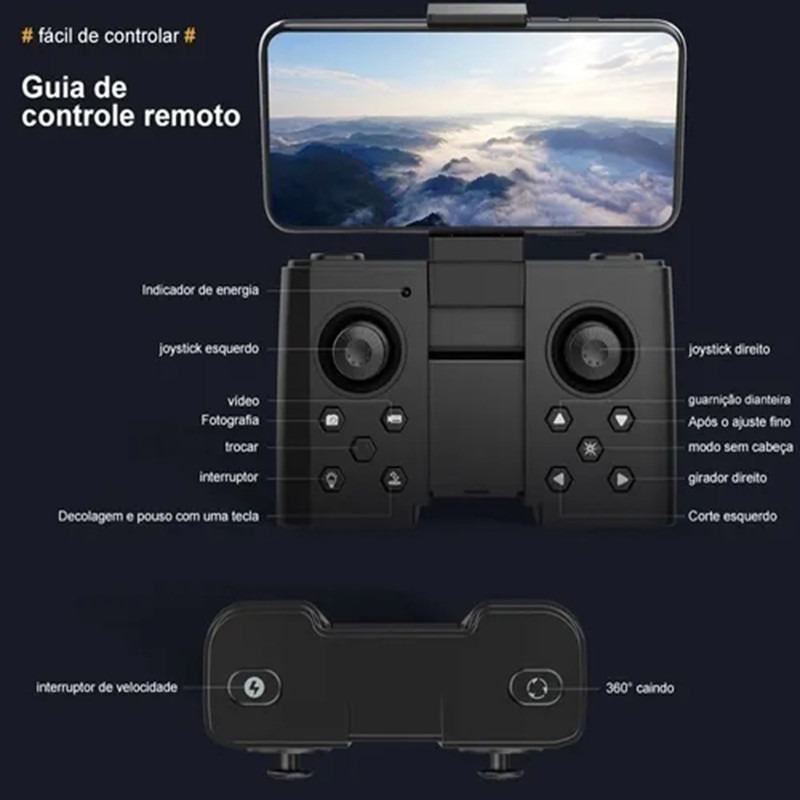 Drone 4k Dual Camera Xt8 Bateria De Longa Duração, Novo 2022 - Imagem 4