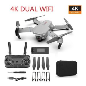 E88 4k Dual Camera Mini Drone De Controle Remoto Dobrável