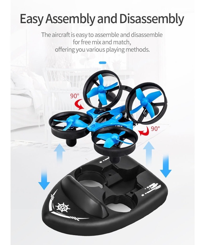 Barco Lancha 3 Em 1 Crianças Rc Drone/barco/carro, - Imagem 5