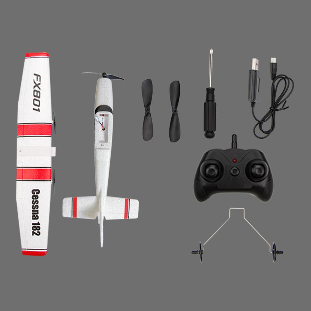2.4g 2ch Rc Planador Asa Fixa Controle Remoto Avião Childr - Imagem 10