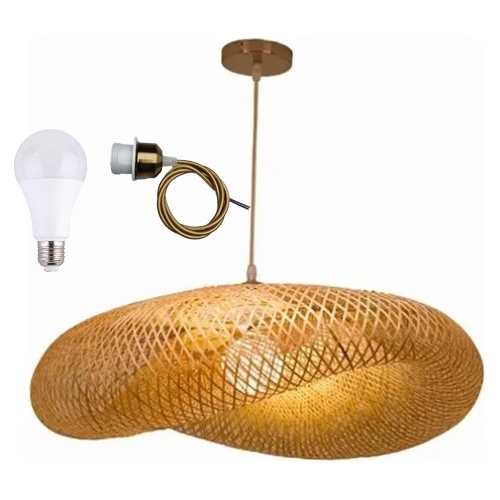 Lustre Pendente Madeira Lustre Grande - Imagem 3