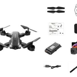 Helicóptero Dobrável Com 3 Modos De 4k Preto Simples